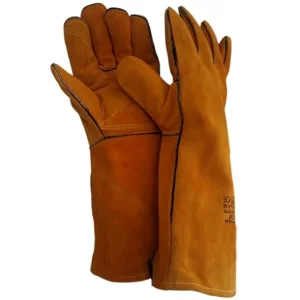Guantes Para Soldar Reforzados En Cuero De 35cm Talla Única