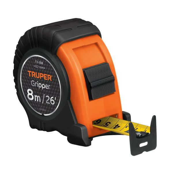 Flexómetro Gripper De 8 Metros Anti-Impacto. Uso Profesional