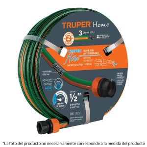 Manguera Reforzada Para Jardín De 1/2" 3 Capas 15 Metros