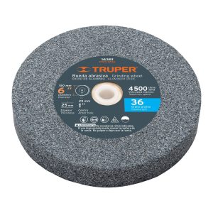 Piedra Abrasiva De 6" Para Esmeril Grano 36 Espesor 1"