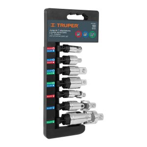 Juego De 7 Adaptadores Y Borrachos Para 1/4" 3/8" Y 1/2"