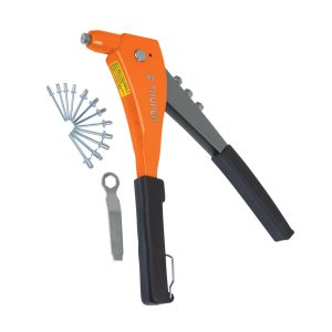 Remachadora Profesional De 10" Con Remaches Y 4 Boquillas