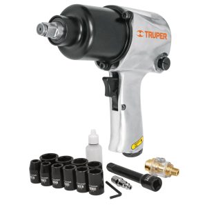 Pistola De Impacto Industrial De 1/2". Accesorios Incluidos