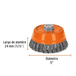Grata De Copa Alambre Trenzado Calibre 0.5 mm