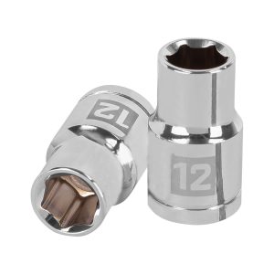 Copa Estándar 12 mm De 6 Puntas Cuadrante De 1/2"