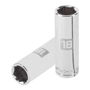 Copa Estándar Larga 18 mm De 6 Puntas Cuadrante De 1/2"