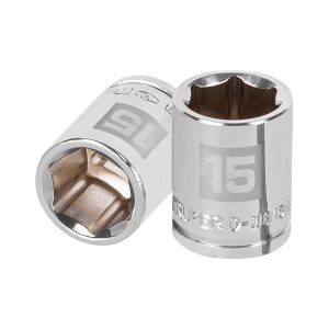 Copa Estándar 15 mm De 6 Puntas Cuadrante De 3/8"