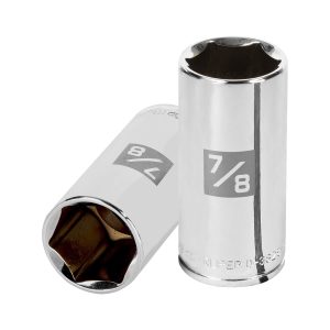 Copa Estándar Larga 7/8" De 6 Puntas Cuadrante De 3/8"