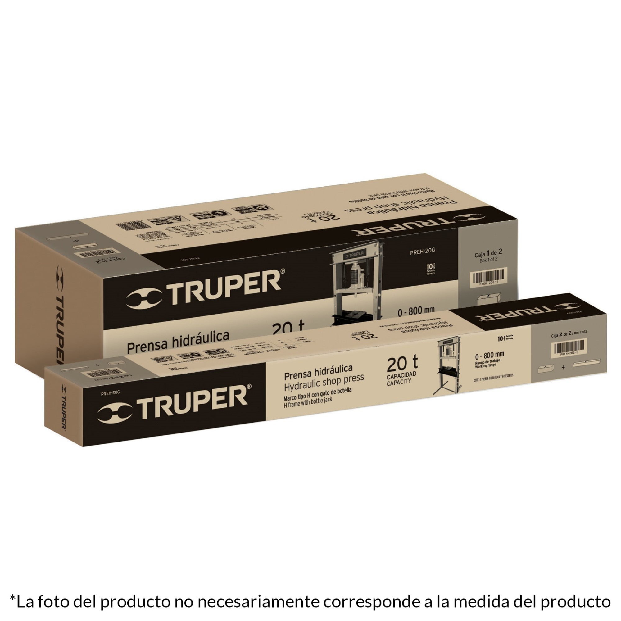 Prensa Hidráulica Tipo H Con Gato Hidráulico Tipo Botella Capacidad 30 T - Imagen 2