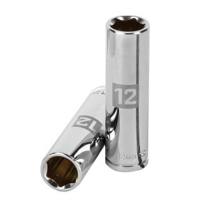 Copa Estándar Larga 12 mm De 6 Puntas. Cuadrante De 3/8"