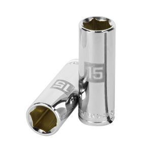 Copa Estándar Larga 15 mm De 6 Puntas. Cuadrante De 3/8"