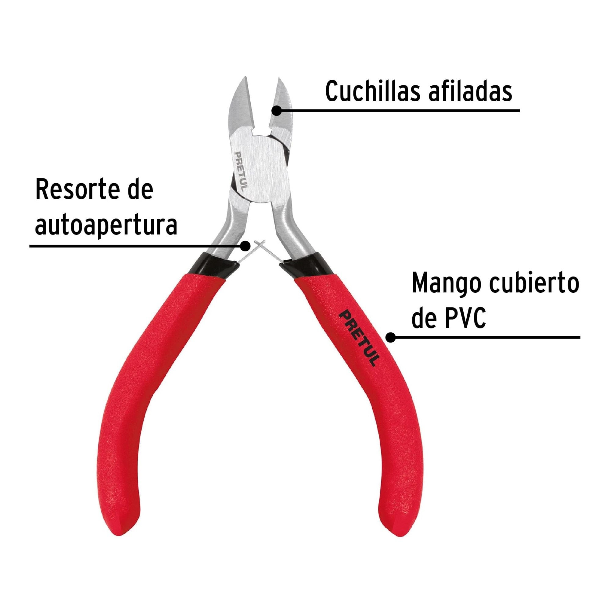 Juego De 3 Alicates De 6" - 5" Y 4" Con Mango De Pvc - Imagen 4