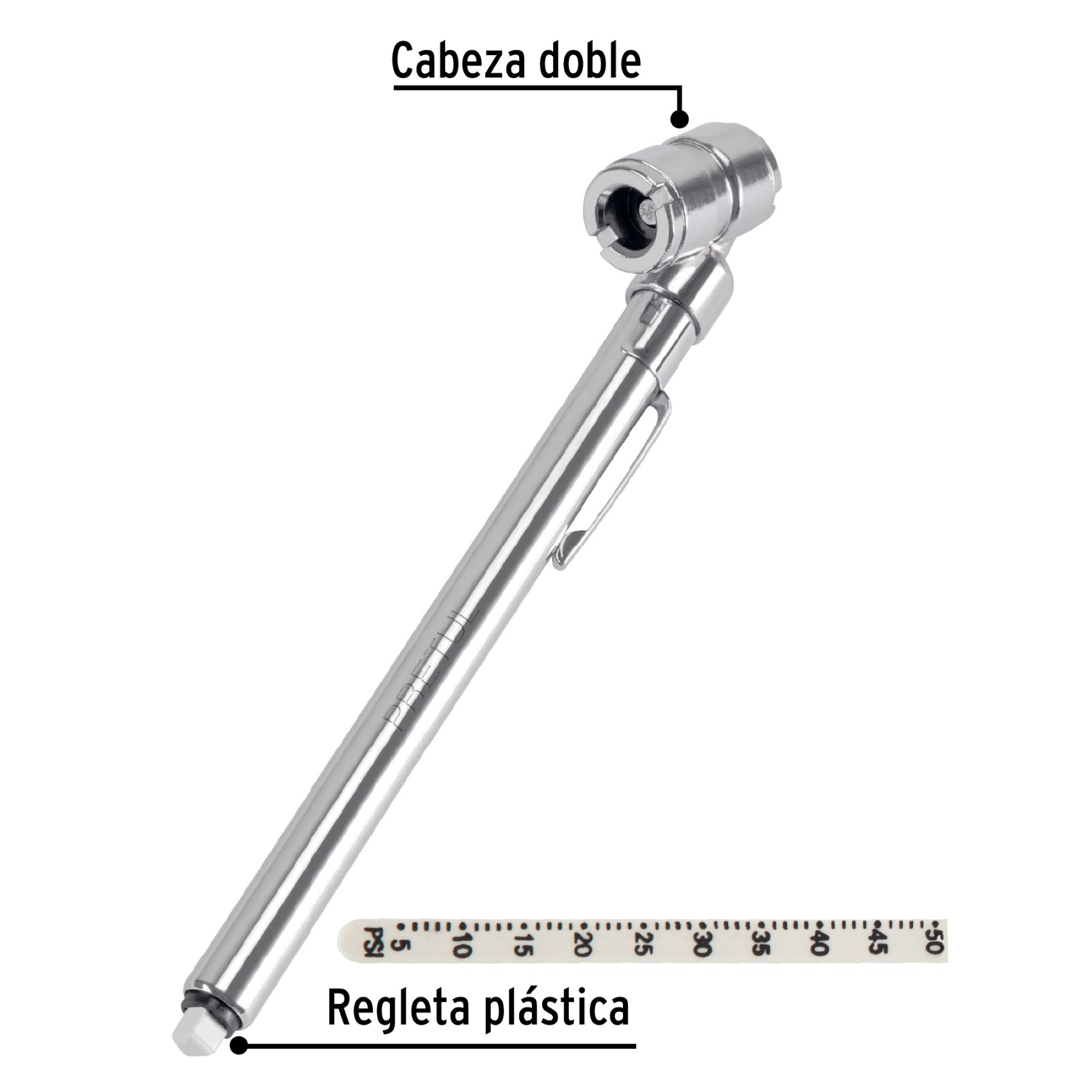 Calibrador De 10 Psi A 50 Psi Con Cabeza Doble. Hogar - Imagen 3