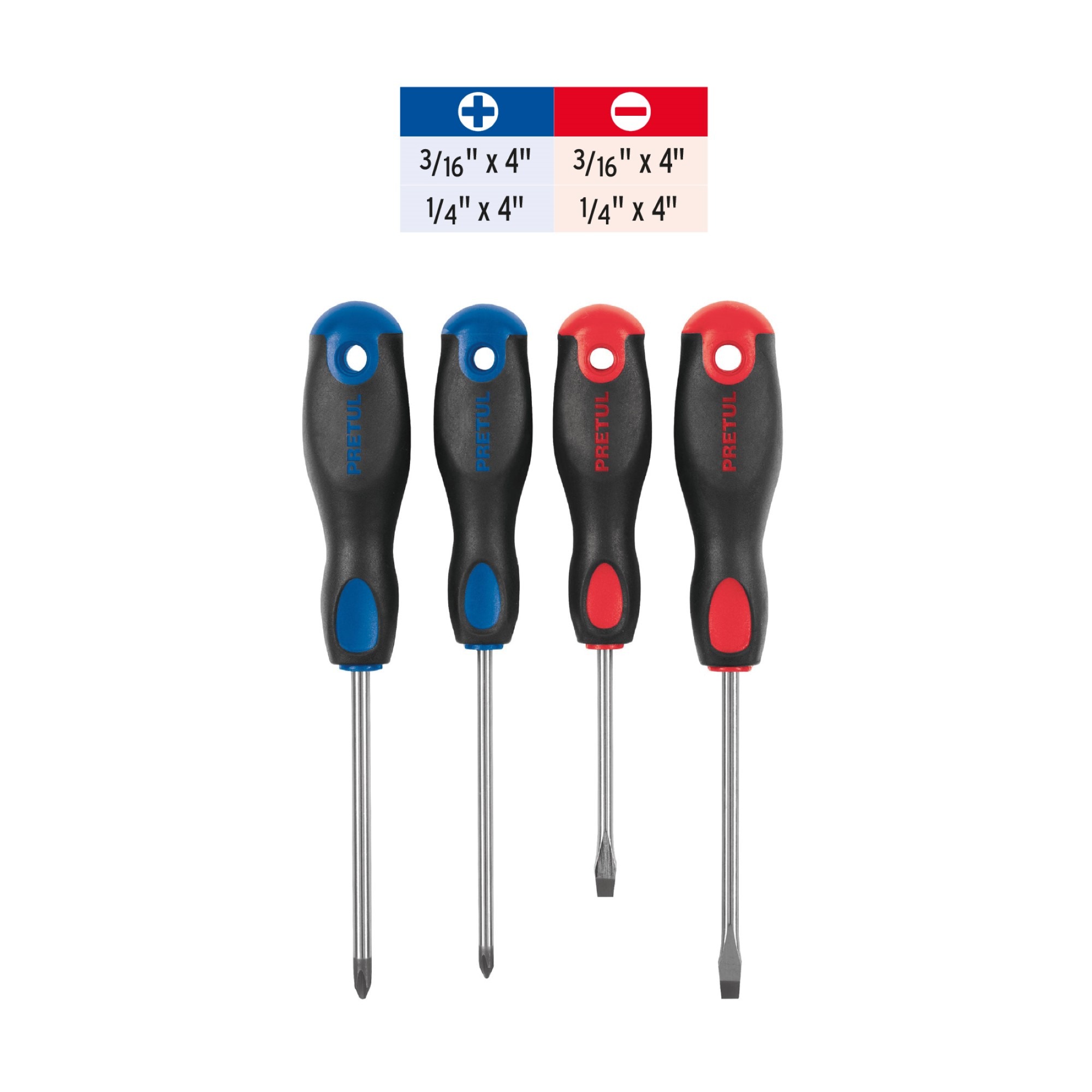 Juego De 4 Destornilladores Comfort Grip Con Puntas Magnéticas - Imagen 4