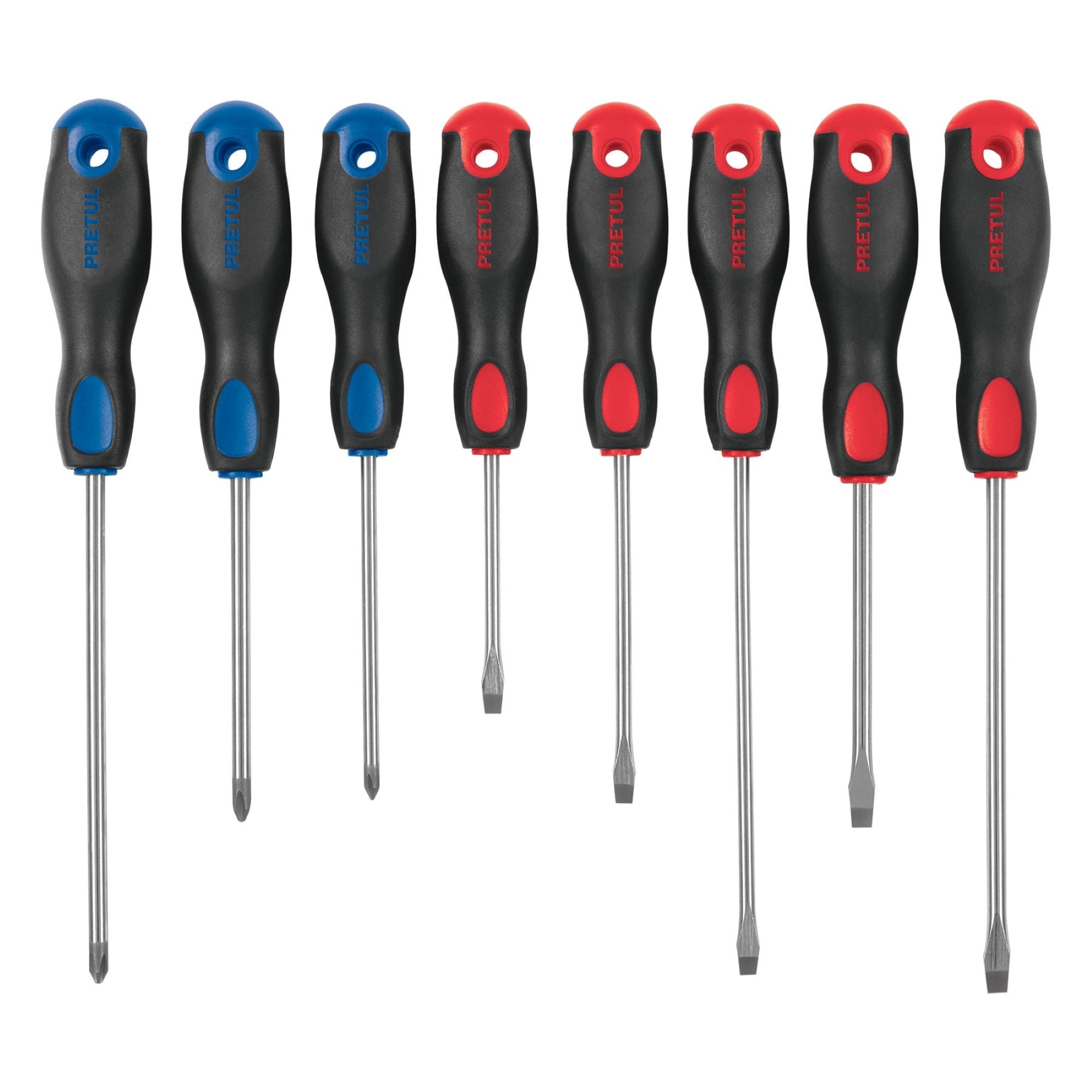 Juego De 8 Destornilladores Con Mango Comfort Grip