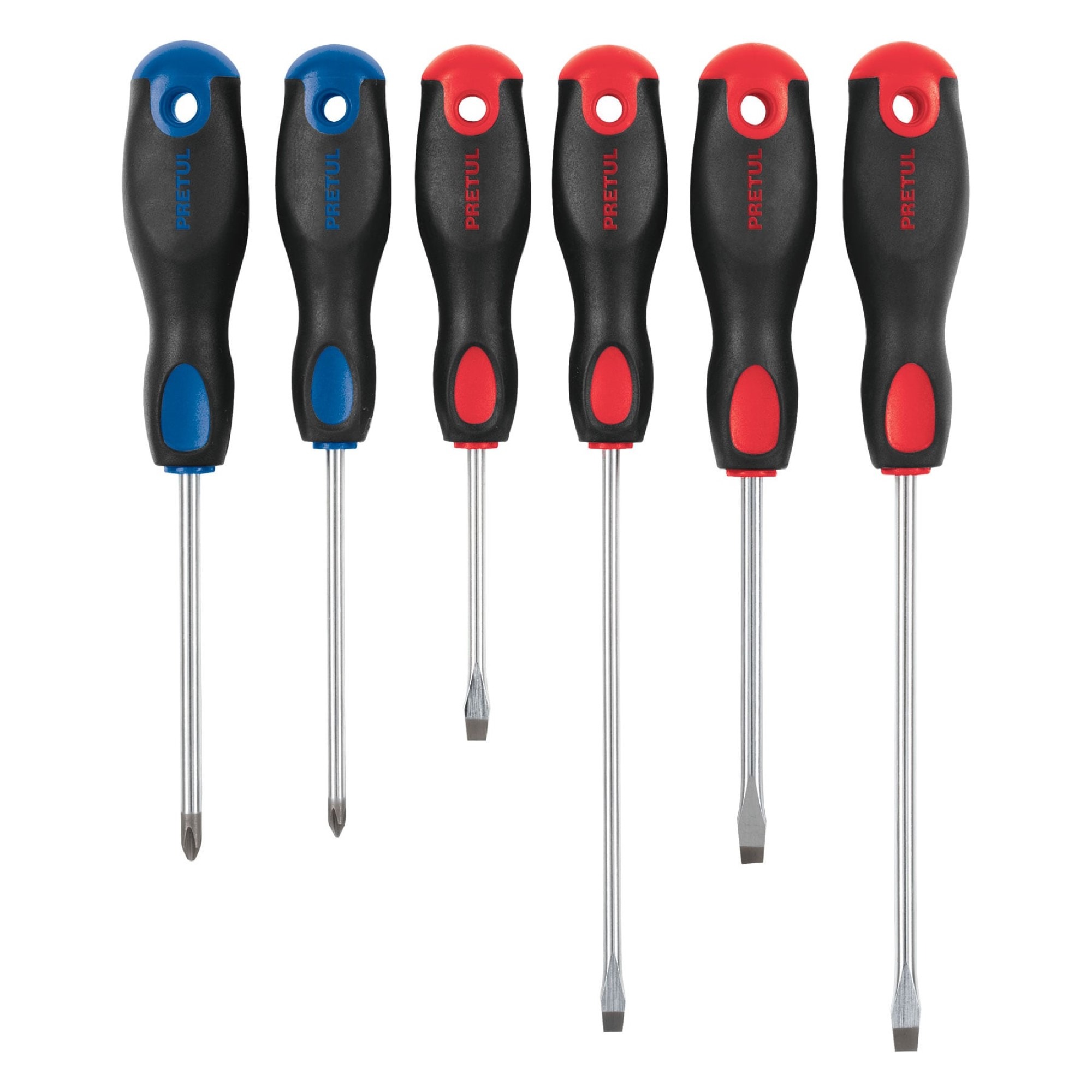 Juego De 6 Destornilladores Comfort Grip Con Puntas Magnéticas