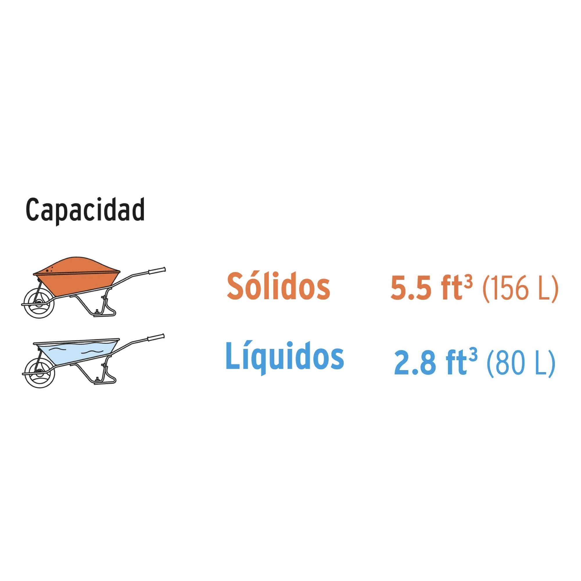 Carretilla Metálica 156 L Rueda Neumática Cap Carga 350 kg - Imagen 5
