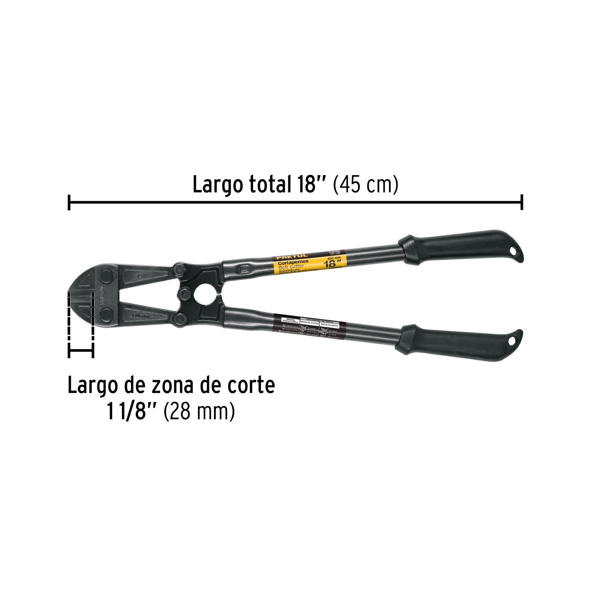 Cizalla Tubular Corta Pernos De 3/8" Y Largo De 45 cm - Imagen 4