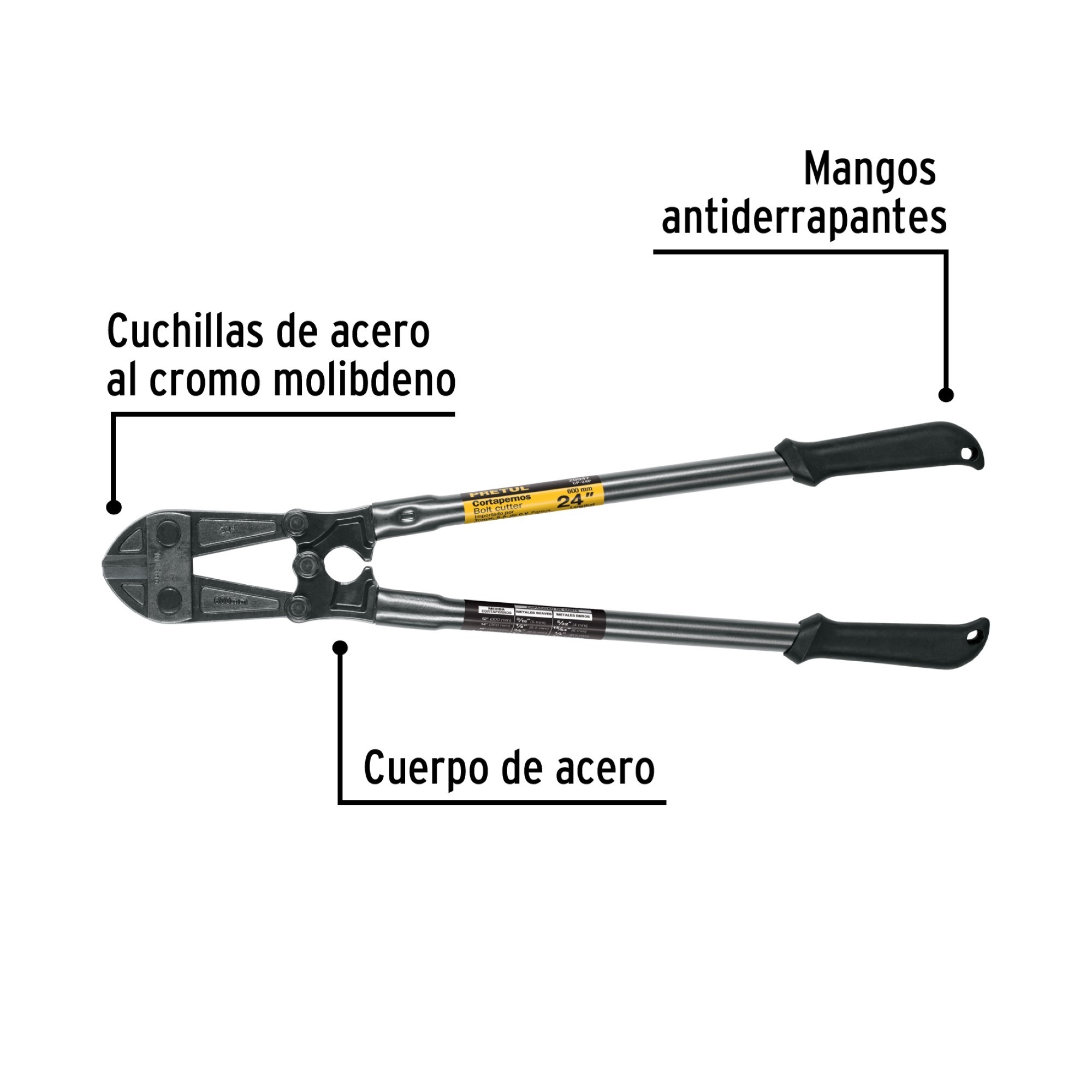 Cizalla Tubular Corta Pernos De 7/16" Y Largo De 60 cm - Imagen 3