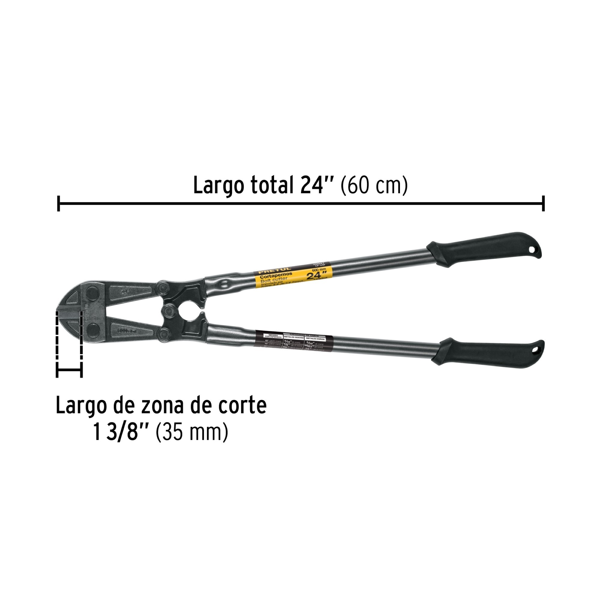 Cizalla Tubular Corta Pernos De 7/16" Y Largo De 60 cm - Imagen 4