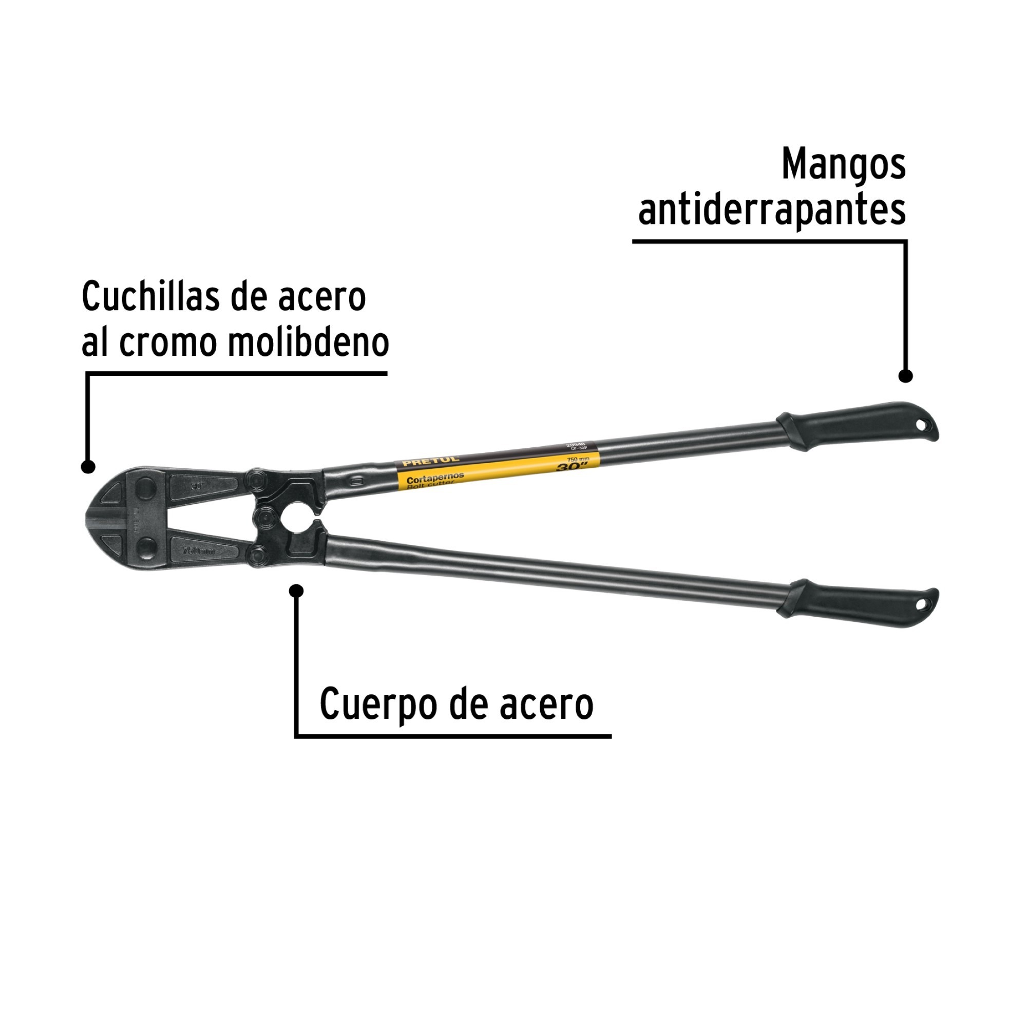 Cizalla Tubular Corta Pernos De 1/2" Y Largo De 75 cm - Imagen 3