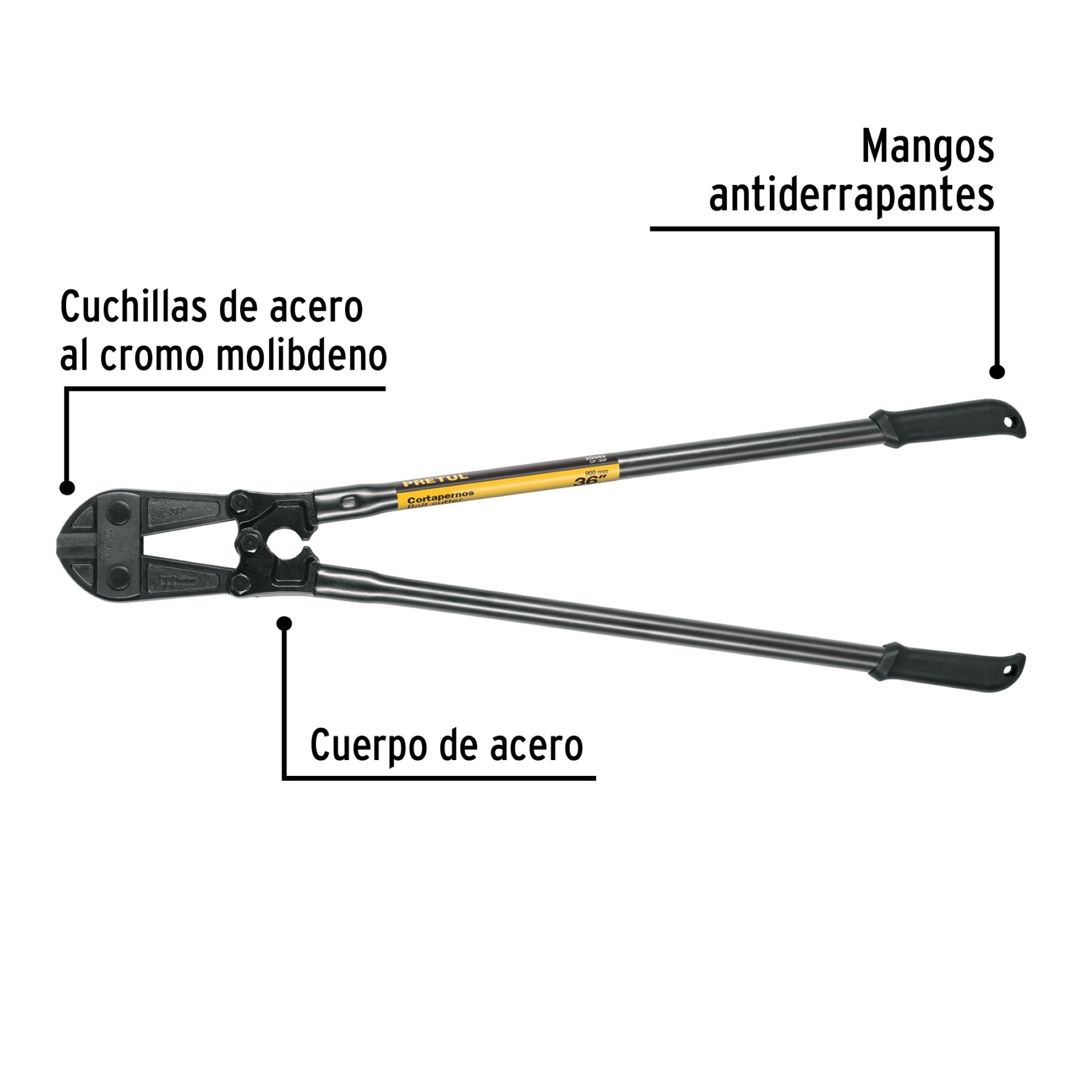 Cizalla Tubular Corta Pernos De 9/16" Y Largo De 90 cm - Imagen 3