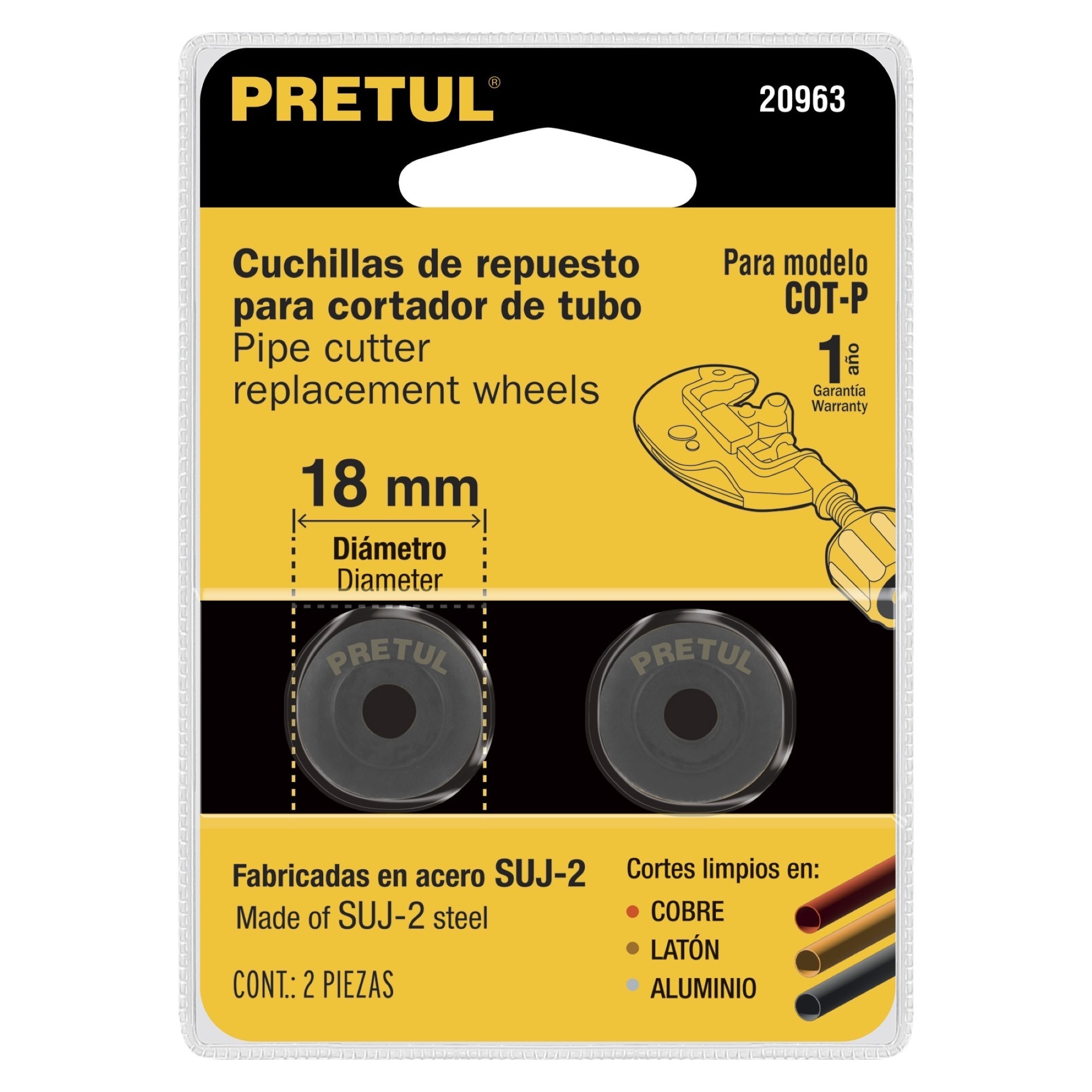 2 Cuchillas Para Cortador De Tubo  COT-P - Imagen 2