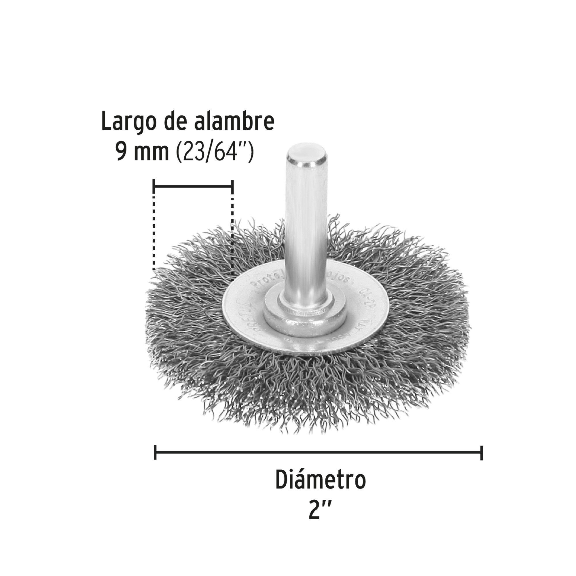 Grata De 2" Alambre Grueso Para Taladro - Imagen 4