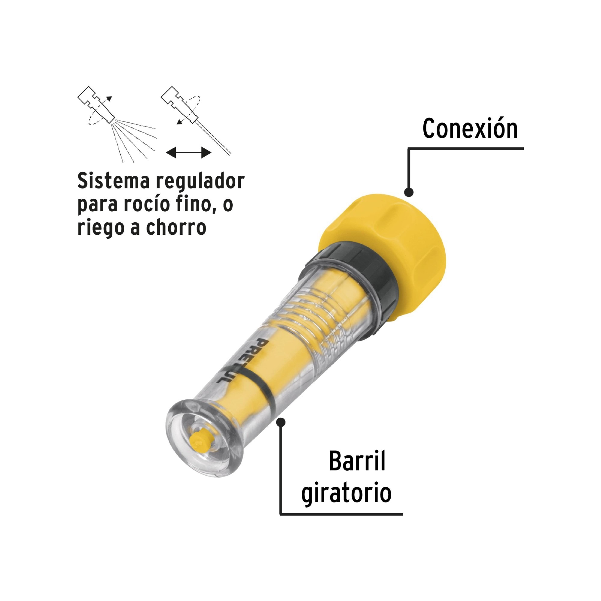 Boquilla De Plástico De 10 cm Para Manguera Rosca 3/4" - Imagen 3