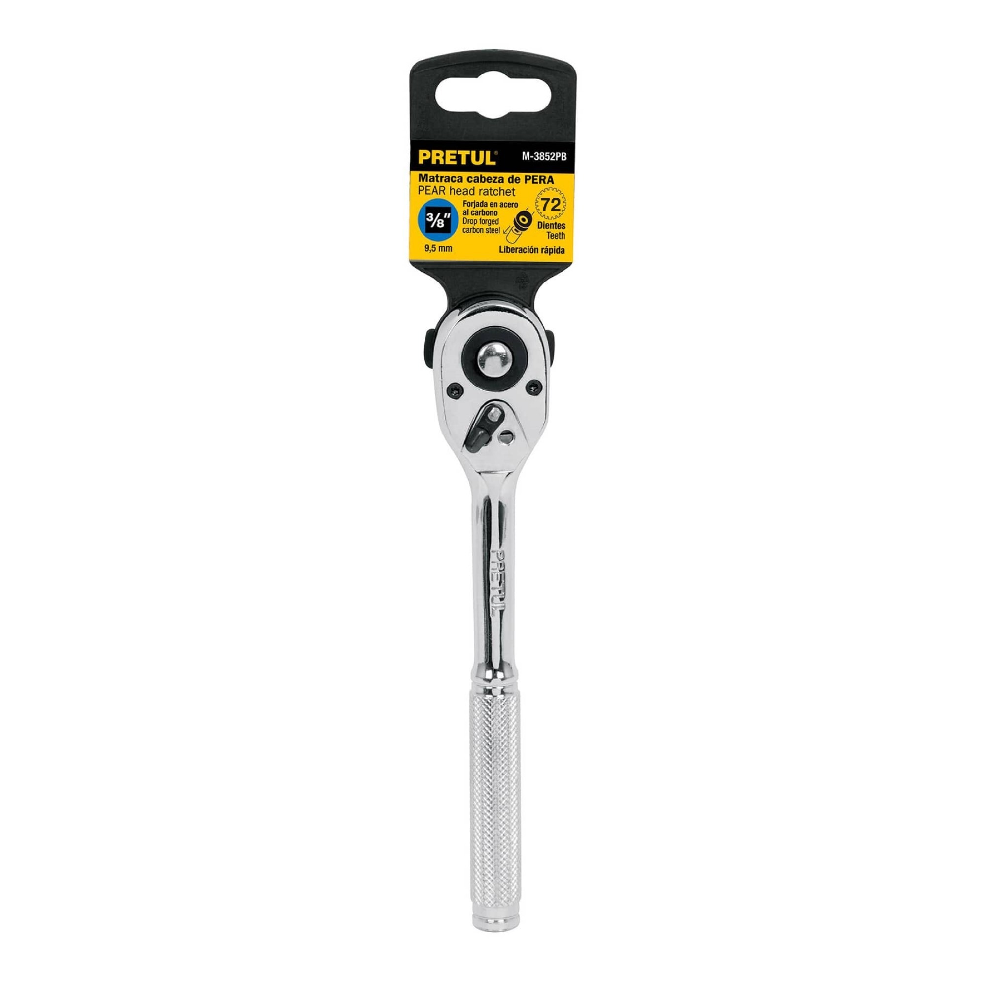 Ratchet De Liberación Rápida De 3/8" Cabeza De Pera - Imagen 2