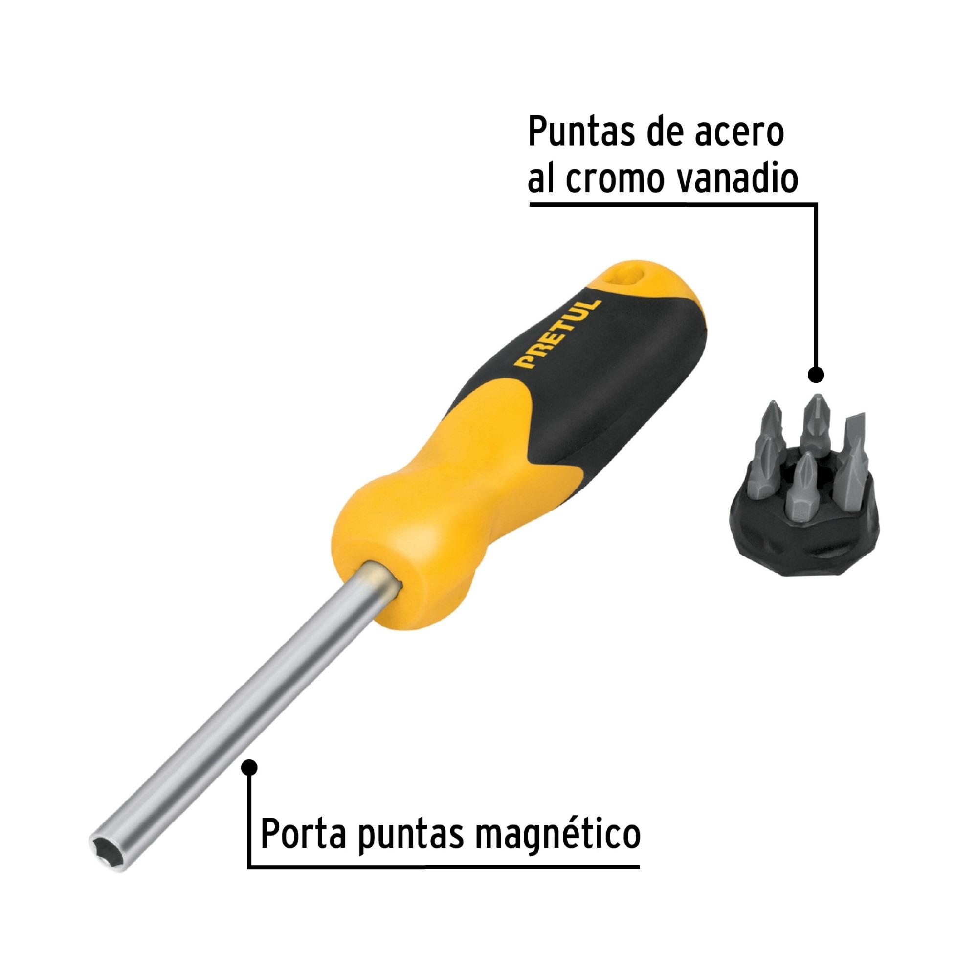Juego De Puntas Con Destornillador Ratchet 7 Piezas - Imagen 4