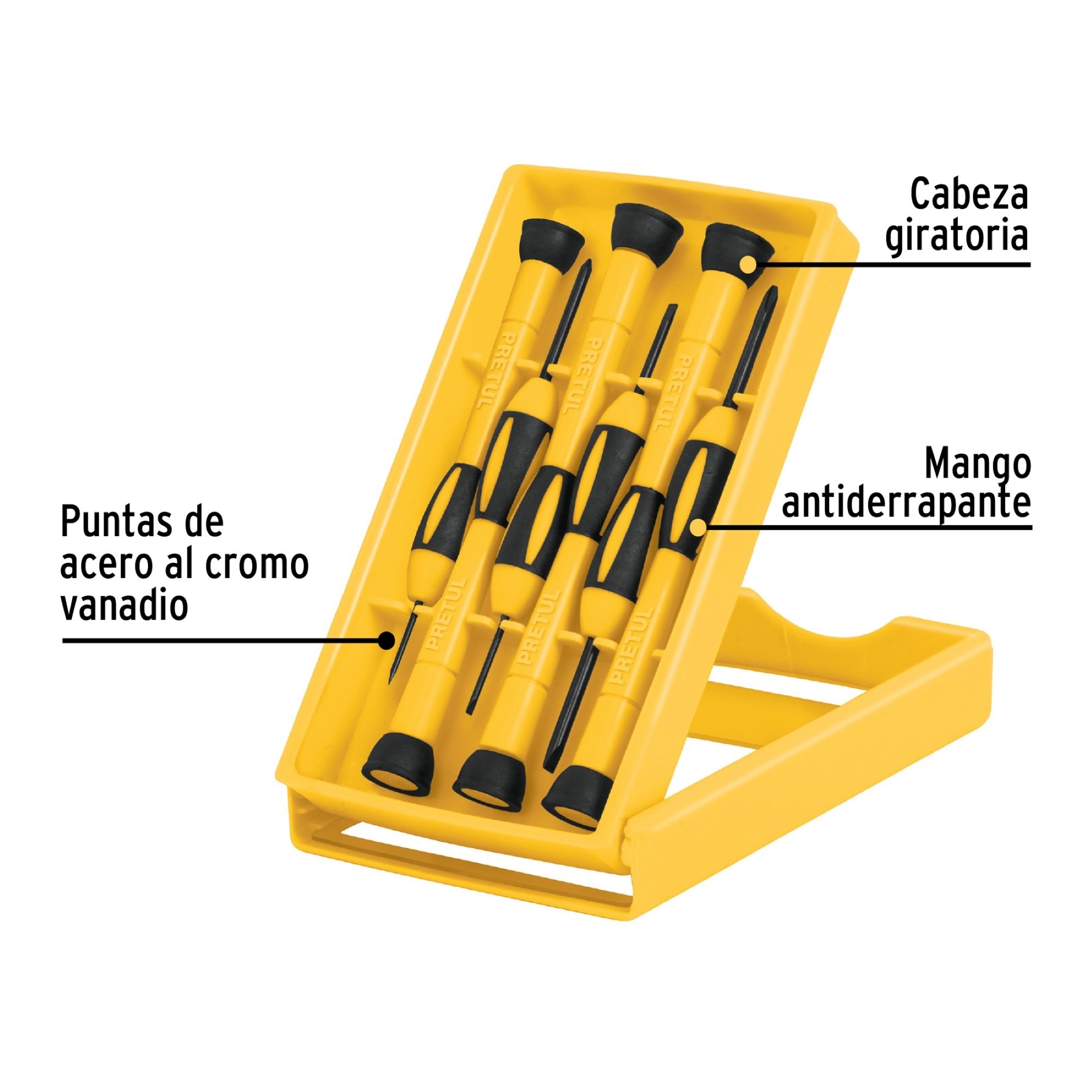 Juego De 6 Destornilladores De Precisión Con Estuche - Imagen 3