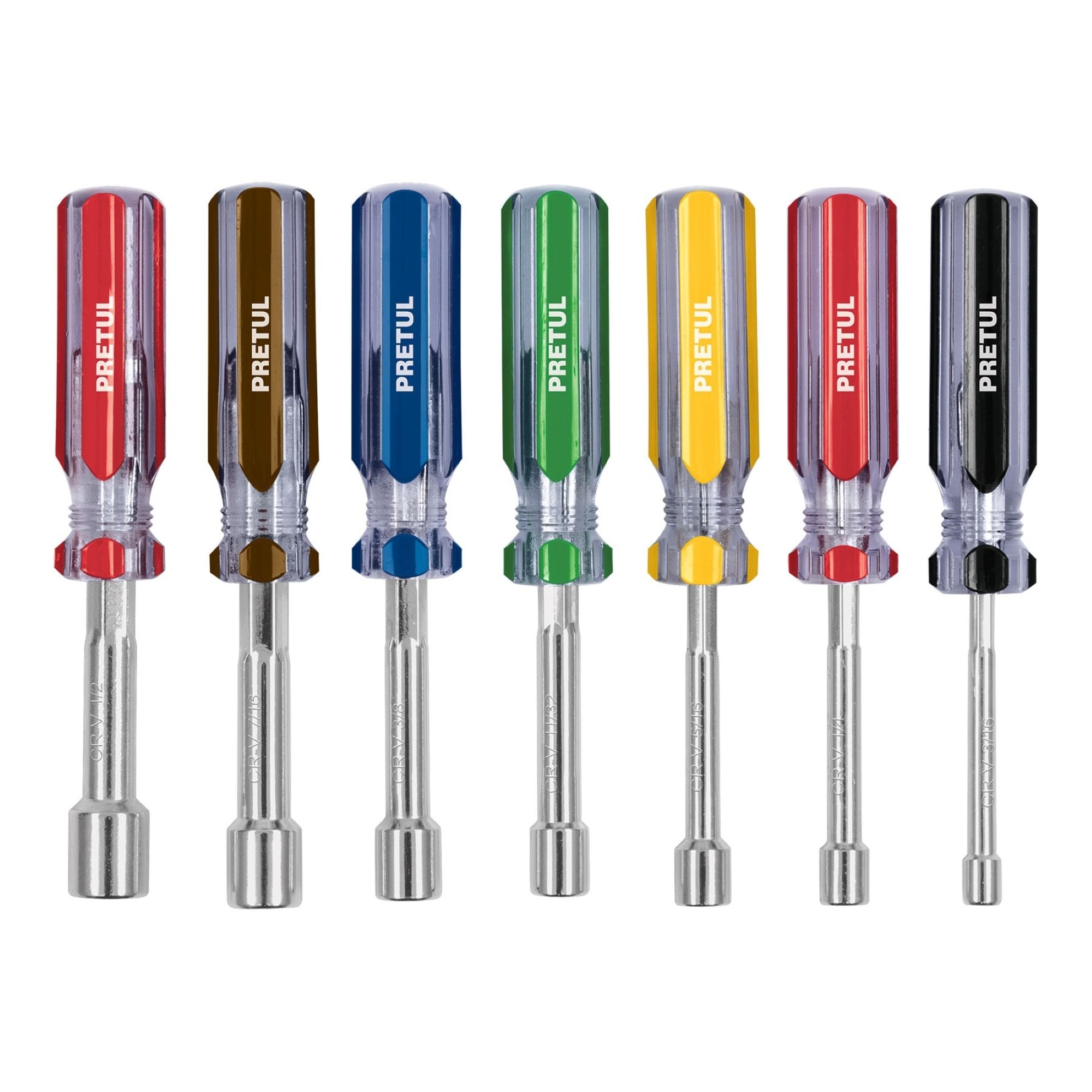 Juego De 7 Destornillares De Pvc Con Copa 3/16" A 1/2"