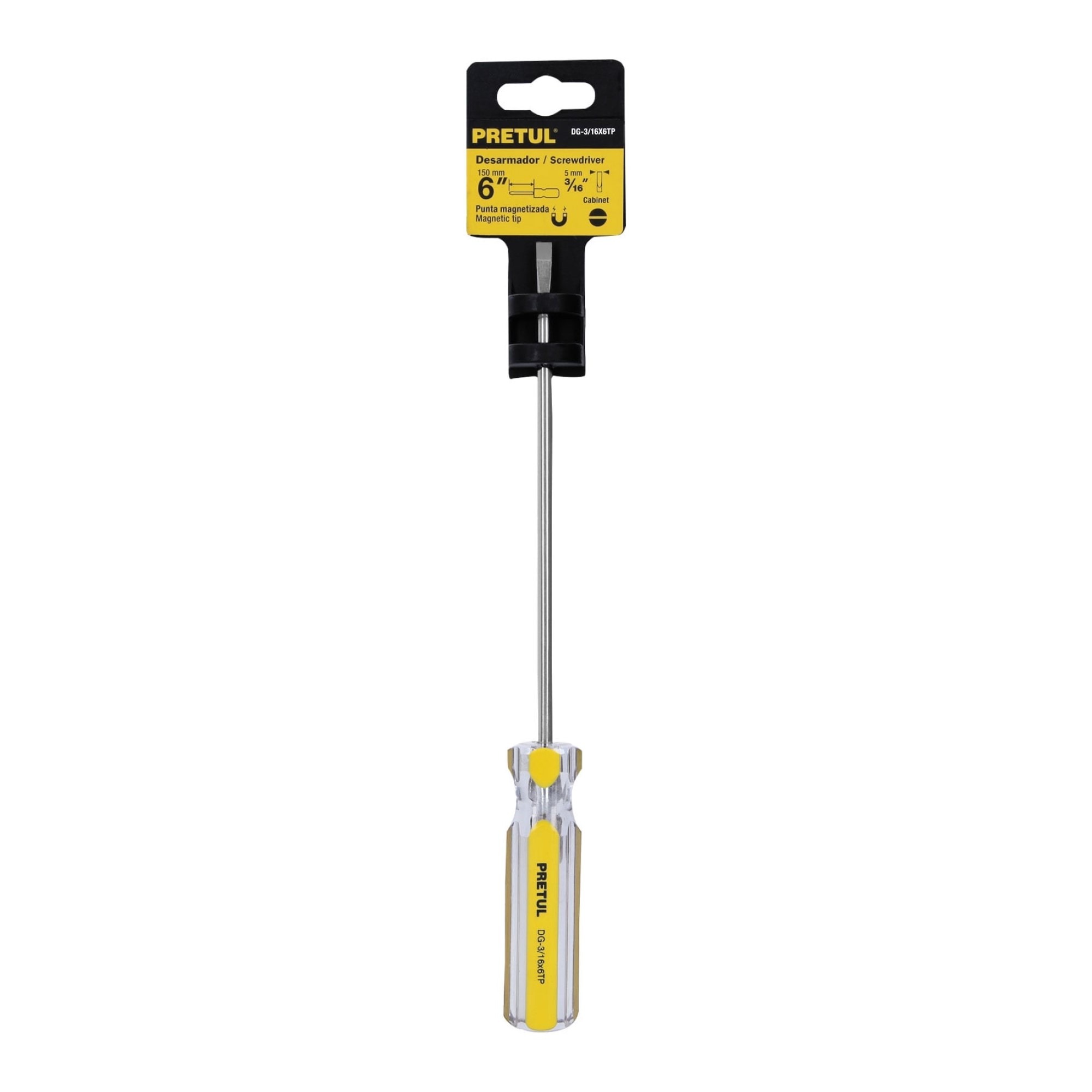 Destornillador De Gabinete 3/16" X 6" Mango De Pvc - Imagen 2