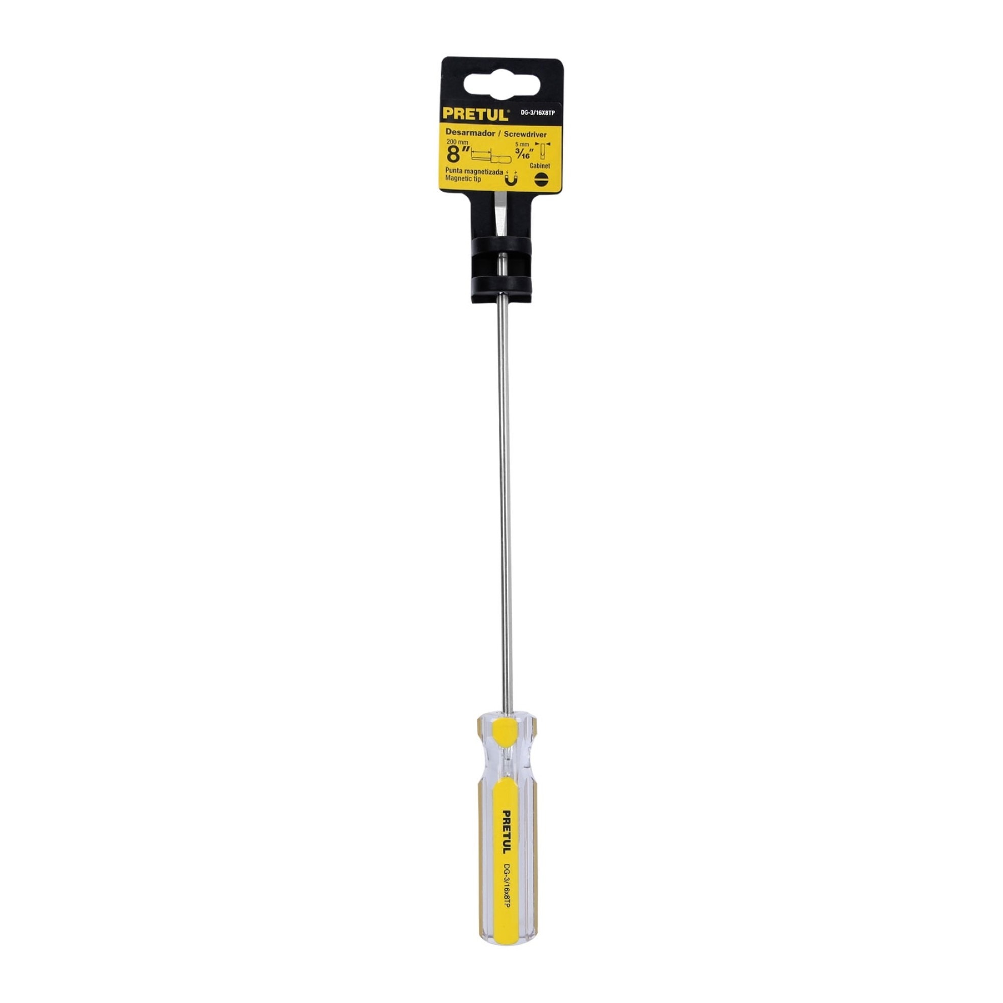 Destornillador De Gabinete 3/16" X 8" Mango De Pvc - Imagen 2