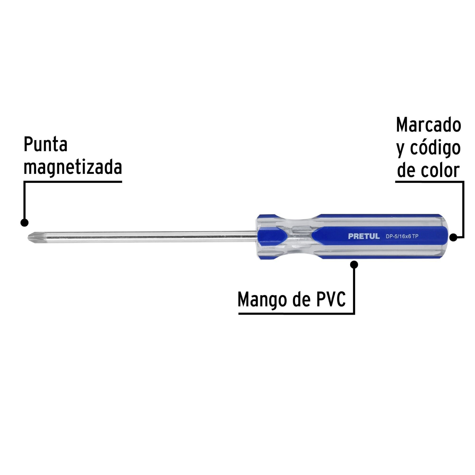 Destornillador De Estrella 5/16" X 6" Mango De Pvc - Imagen 3