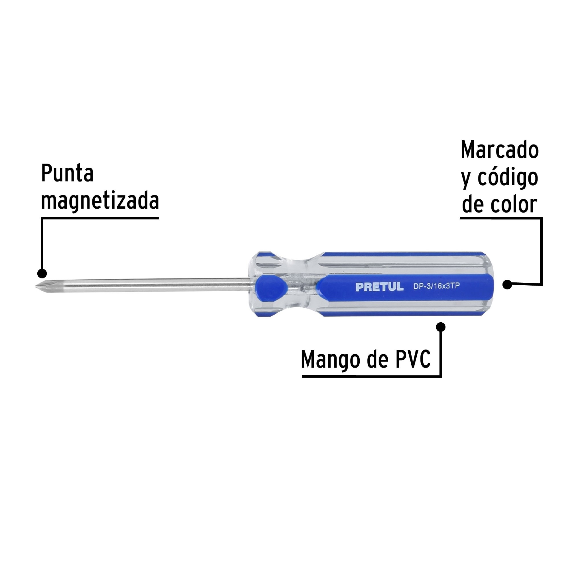 Destornillador De Estrella 3/16" X 3" Mango De Pvc - Imagen 3