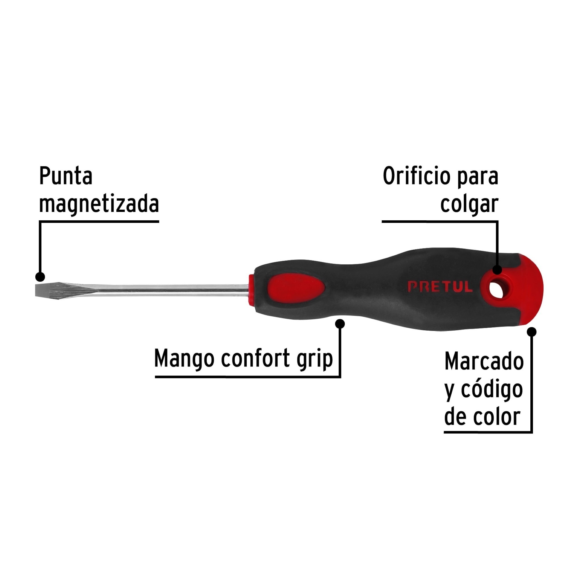 Destornillador De Pala 3/16" X 3" Comfort Grip - Imagen 3