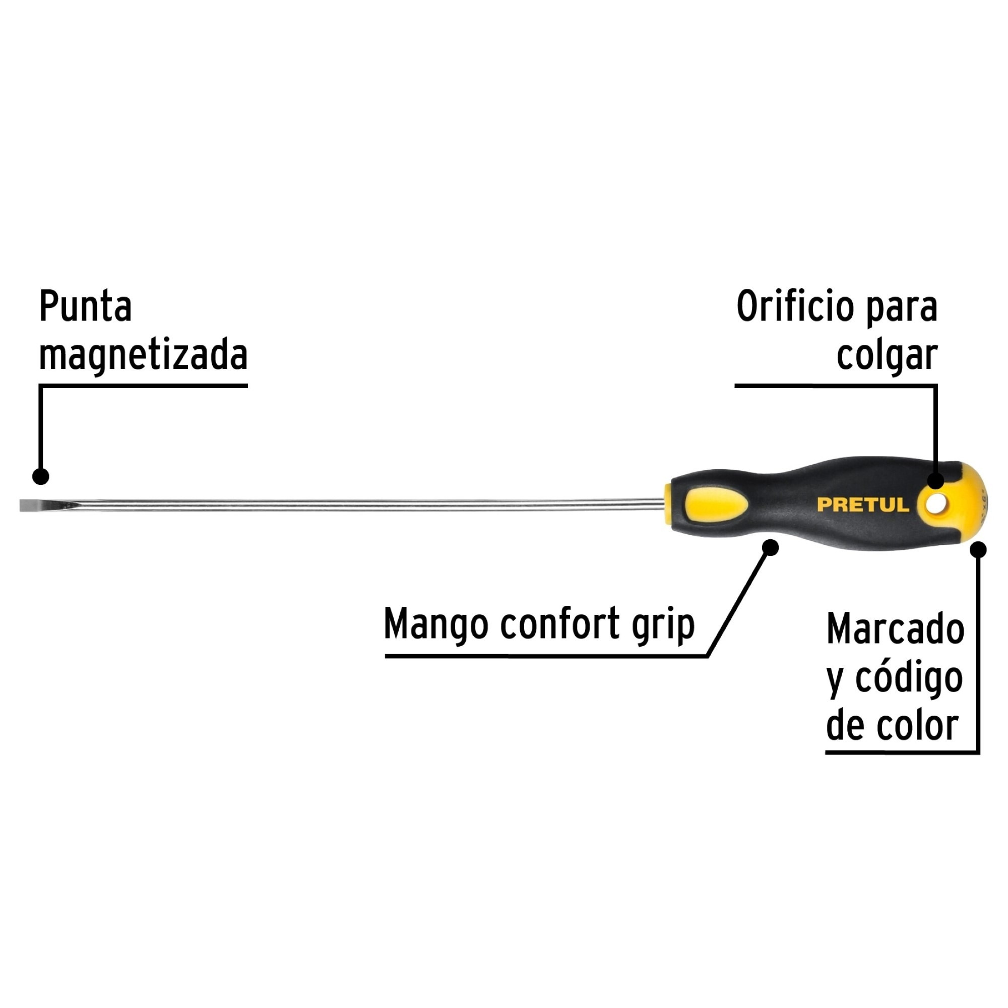 Destornillador De Gabinete 1/8" X 6" Comfort Grip - Imagen 3