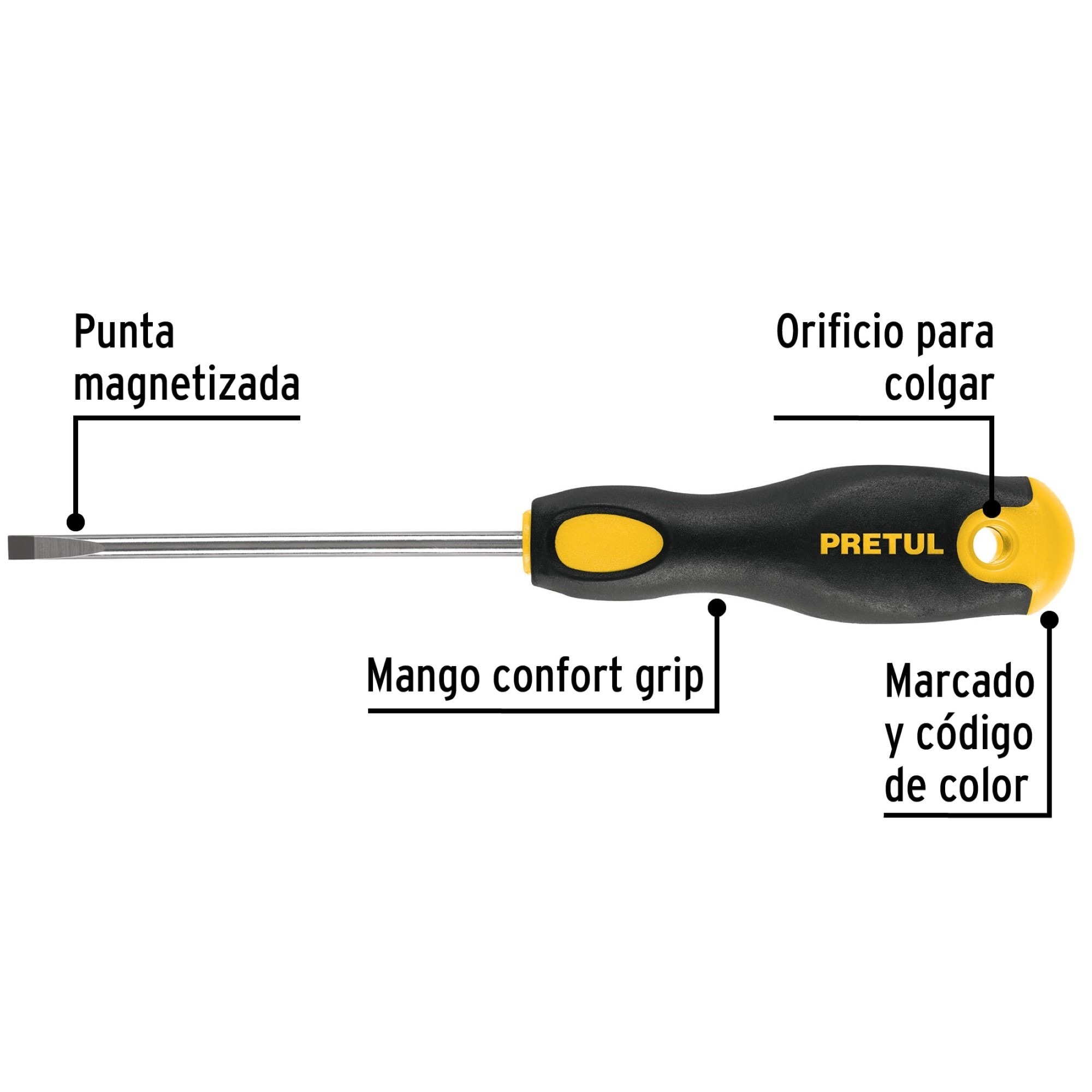 Destornillador De Gabinete 3/16" X 4" Comfort Grip - Imagen 3