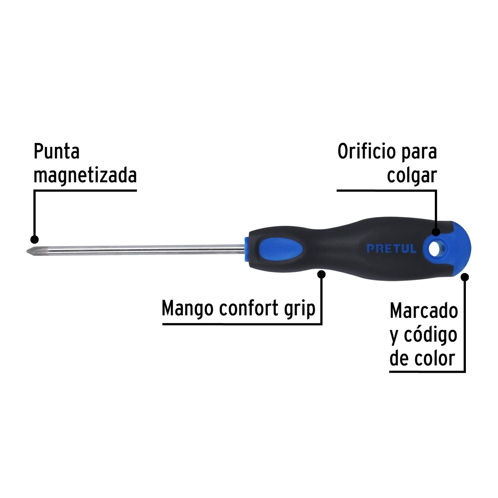 Destornillador De Estrella 3/16" X 4" Comfort Grip - Imagen 3