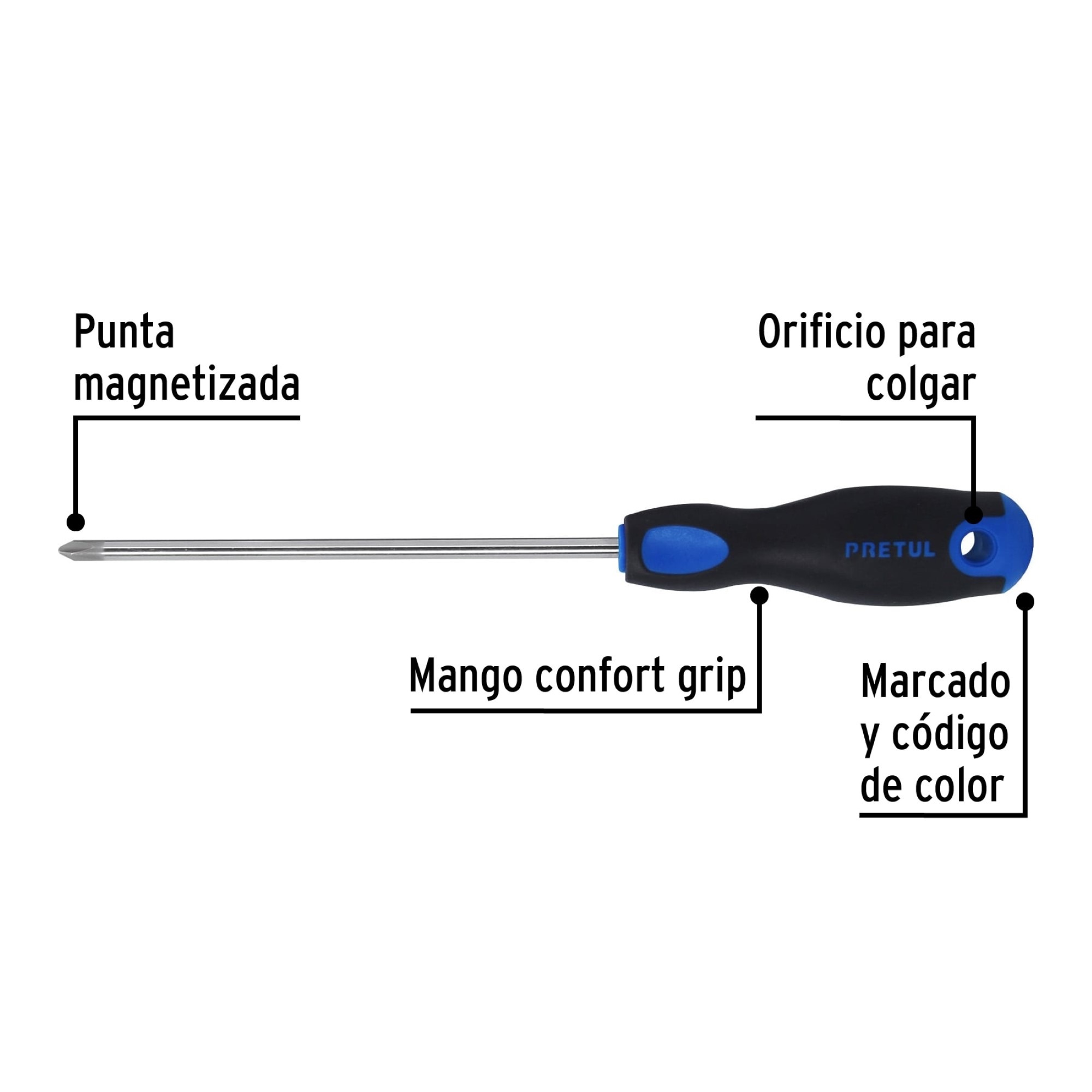 Destornillador De Estrella 1/4" X 6" Comfort Grip - Imagen 3