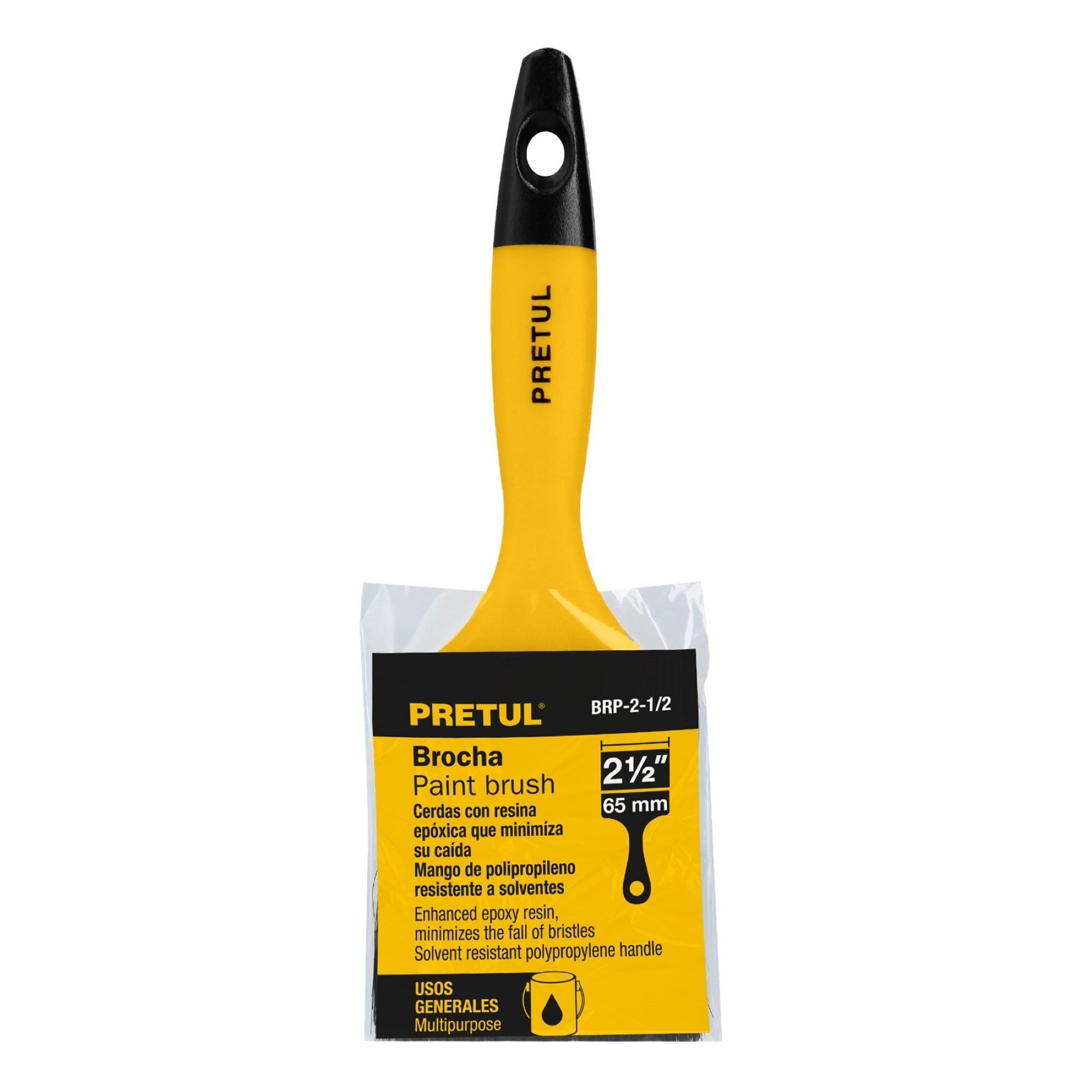 Brocha De 2 1/2" Con Mango De Plástico. Usos Generales - Imagen 2