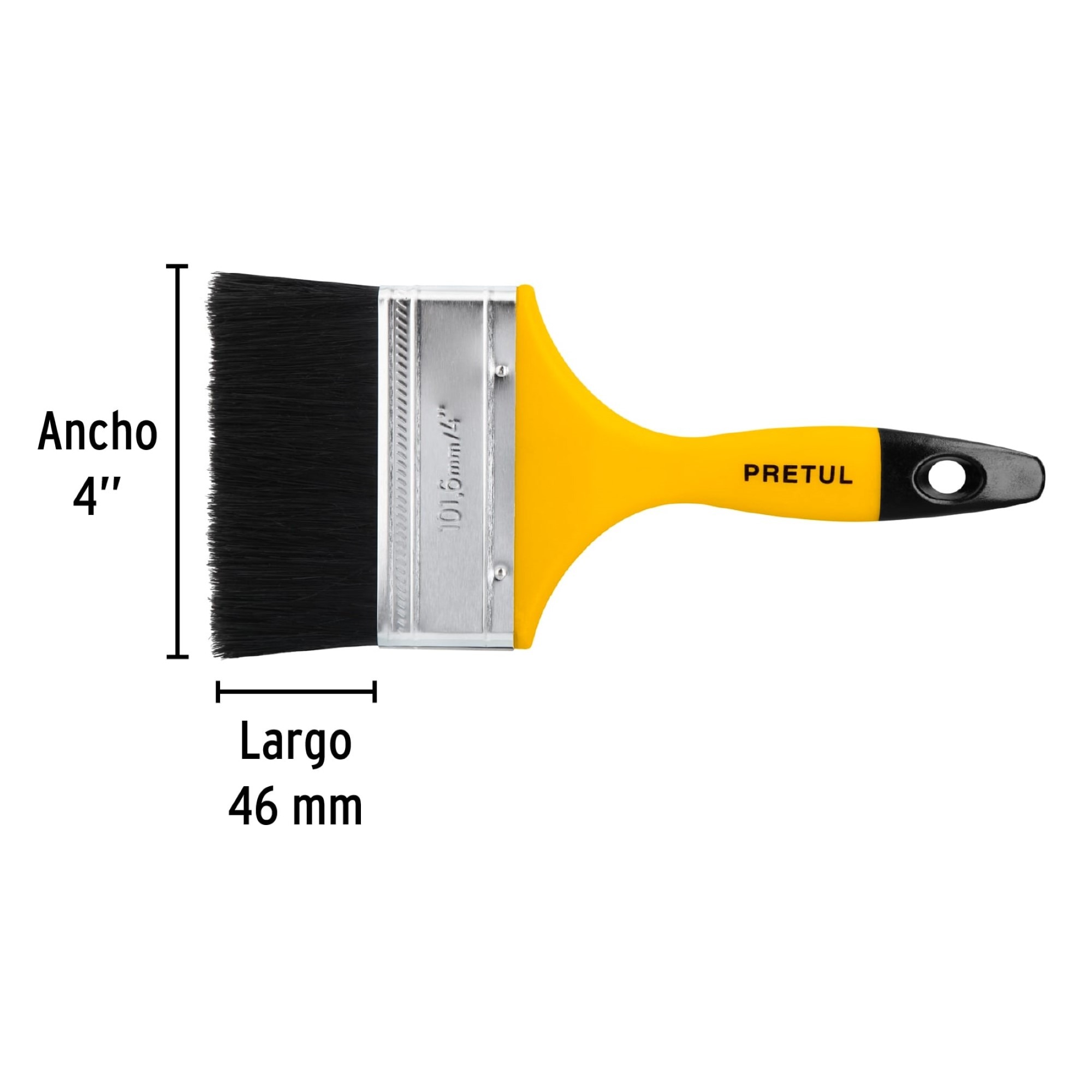 Brocha De 4" Con Mango De Plástico. Usos Generales - Imagen 4