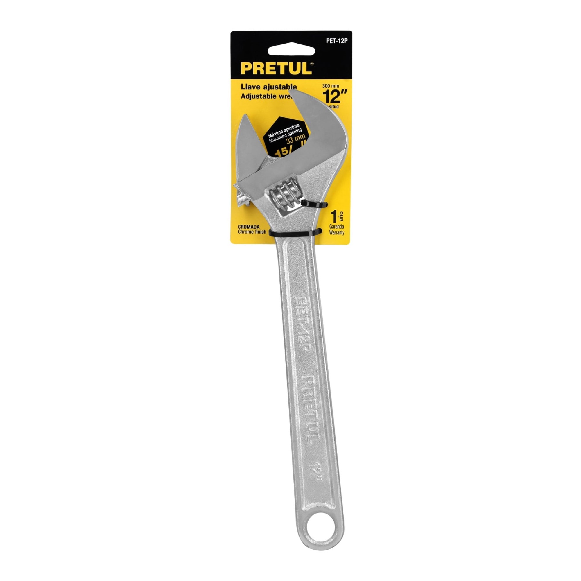 Llave Expansiva Cromada De 12" Con Apertura De 1.5/16" - Imagen 2