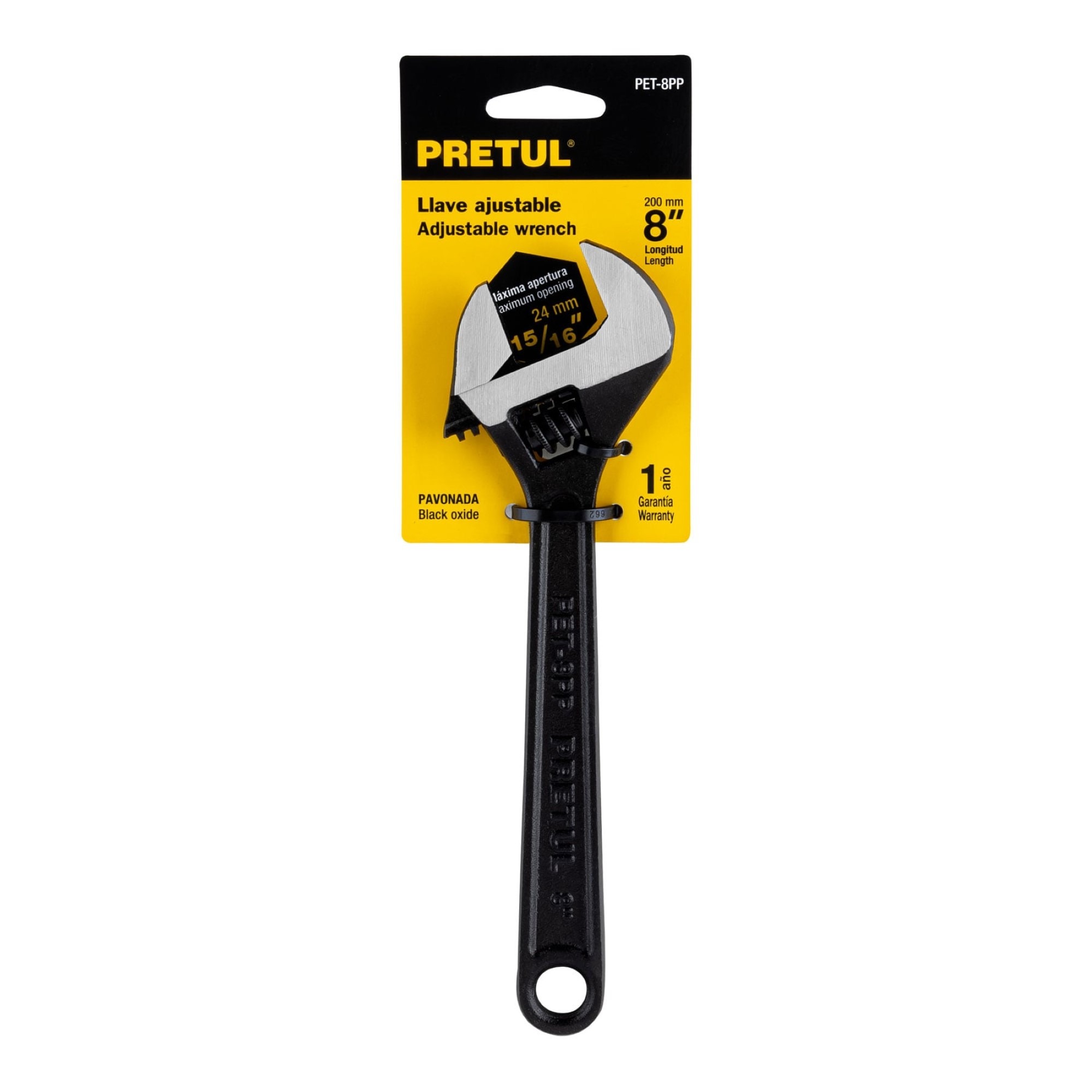 Llave Expansiva Pavonada De 8" Con Apertura De 15/16" - Imagen 2