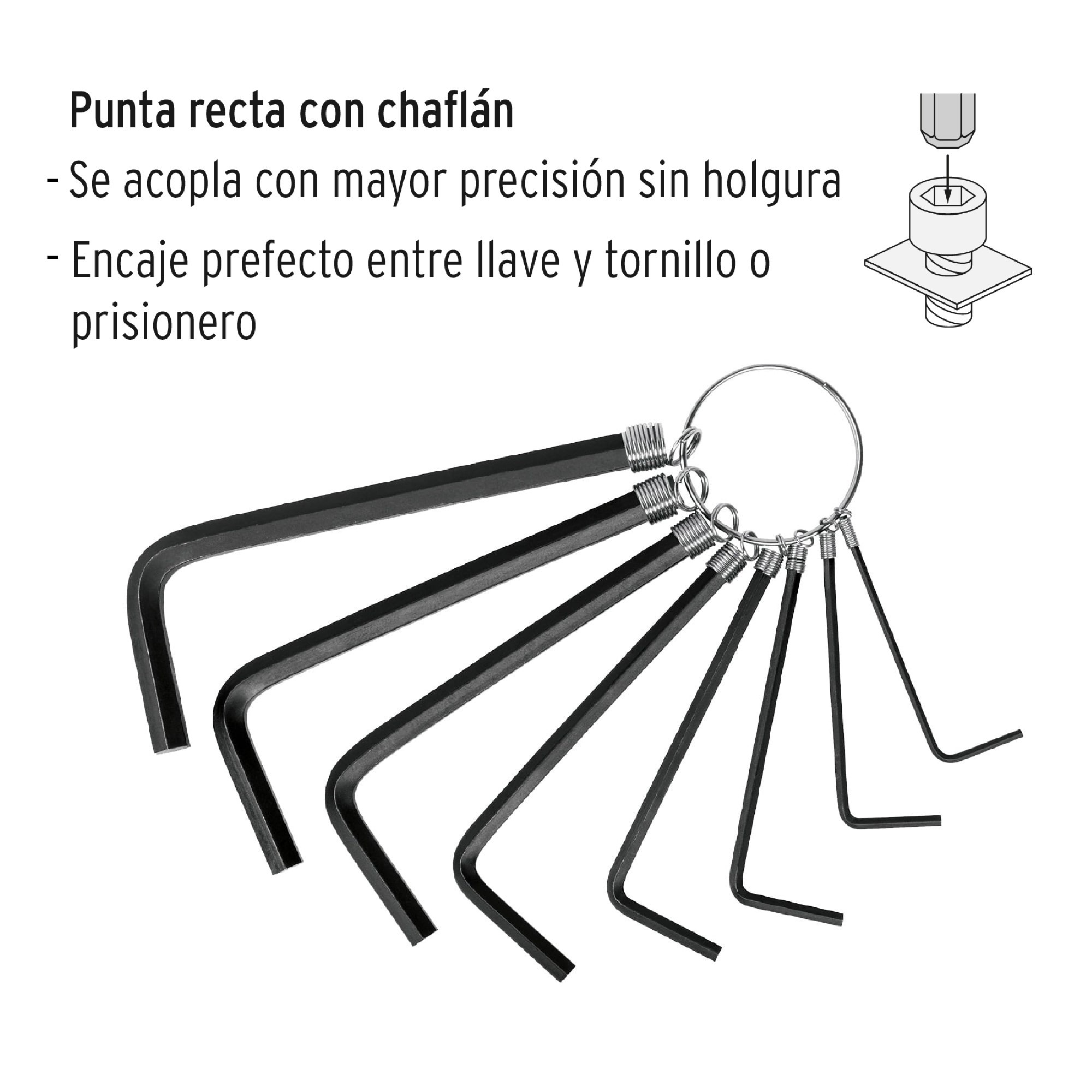 Juego De 8 Llaves Bristol En Pulgadas. Tipo Llavero - Imagen 3