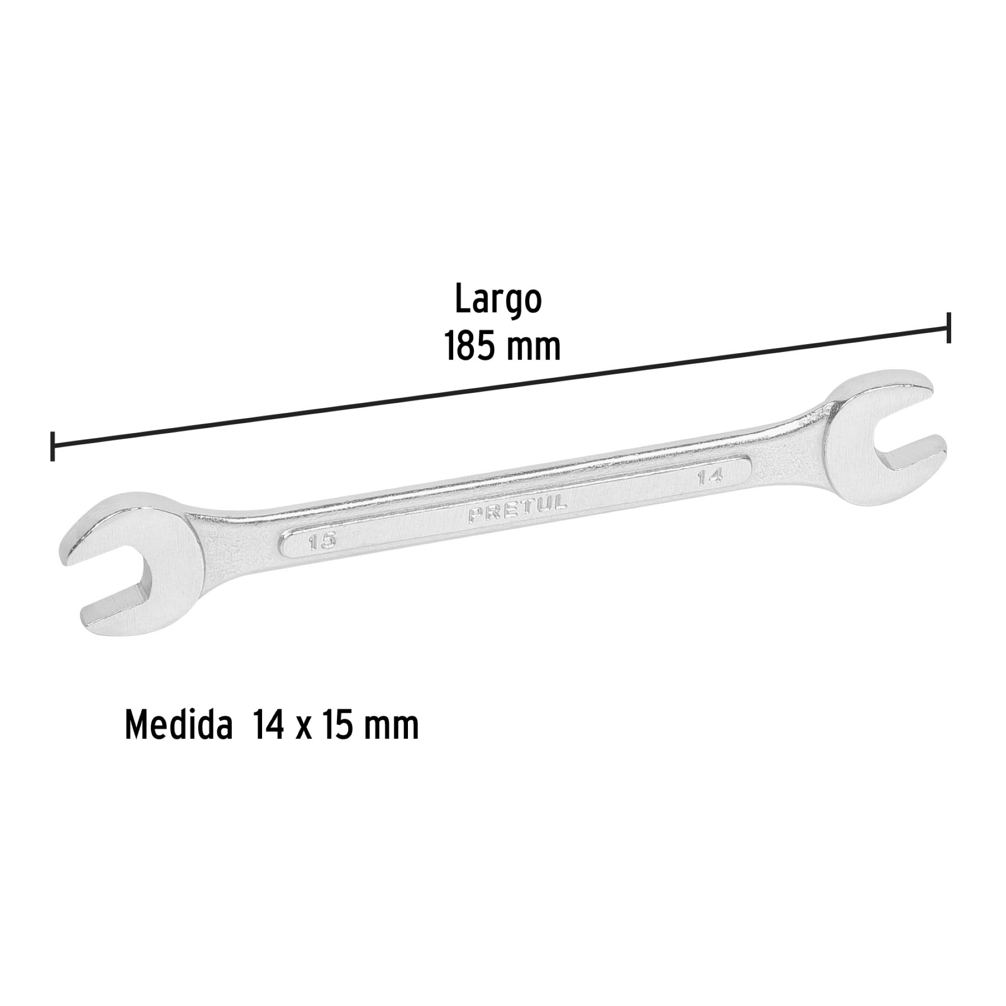 Llave Métricas De Boca 14 x 15 x 185 mm mm - Imagen 4