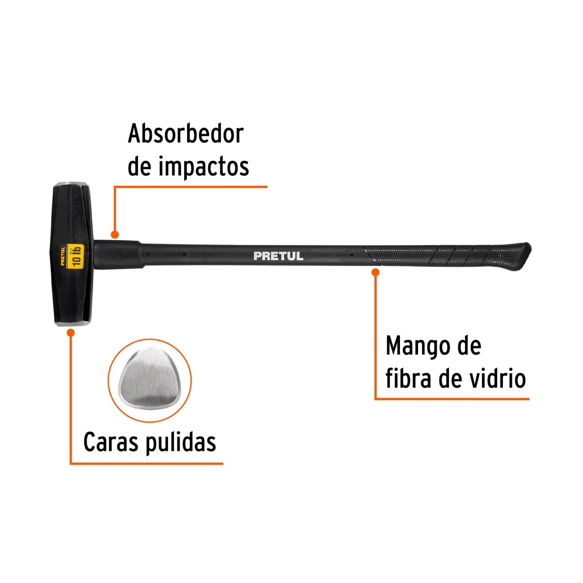Maceta Tipo Nevada De 10 Lb Con Mango De Encino De 36" - Imagen 2