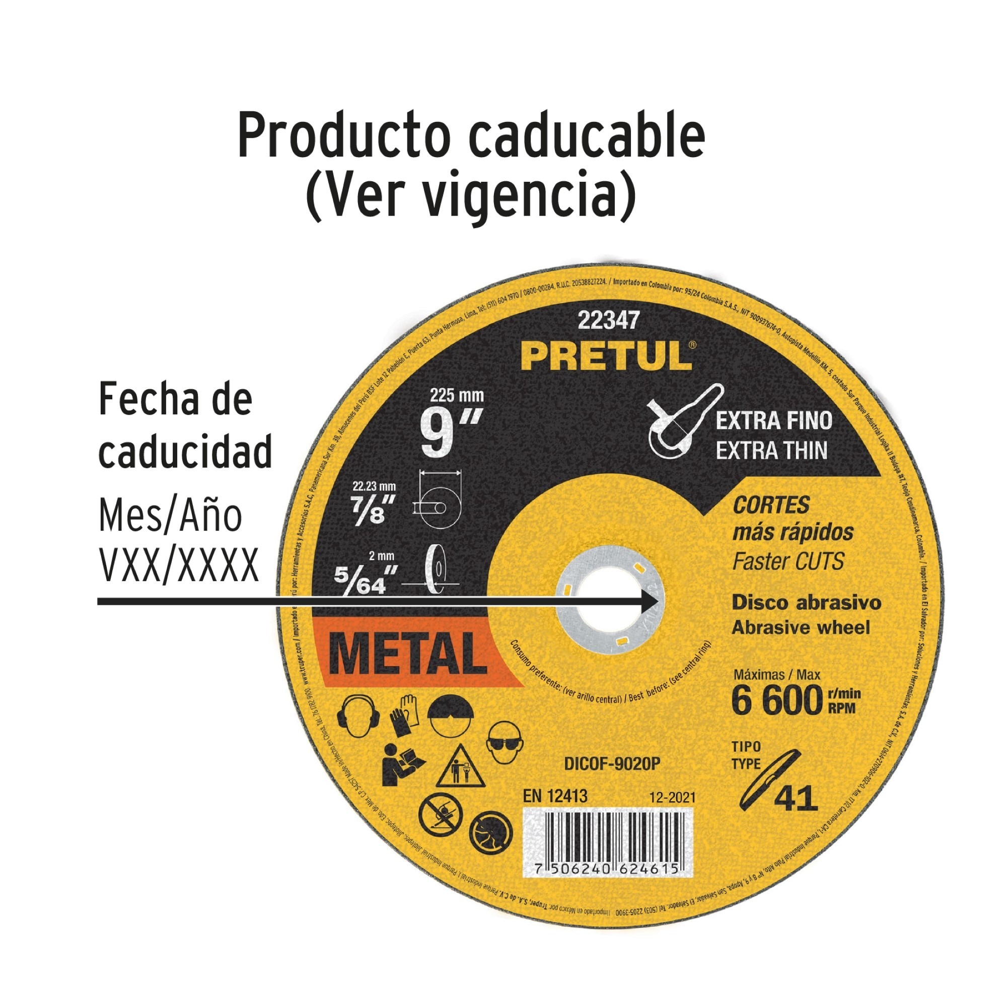Disco Corte Extrafino De Metal De 9". Uso General - Imagen 4